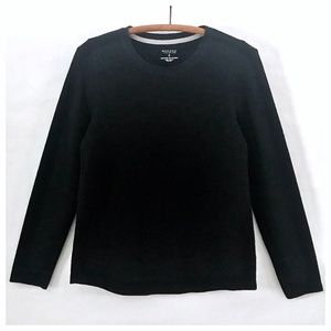 Sonoma Black Rib Knit Long Sleeve Sweater